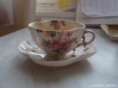 Antik Sarreguemines teás csésze aljával
