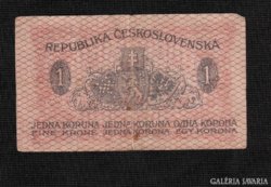 1 korona 1919 Csehszlovákia Ritka