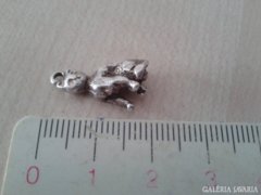 Antik 925 ezüst cica macska medál