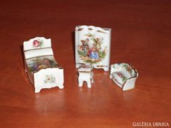 Francia porcelán mini bútor készlet