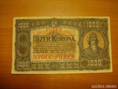 *** 1923 1000 korona 8 fillér!! ***