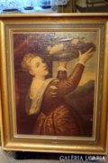 Tiziano reprodukció, The daughter of the painter, Lavinia