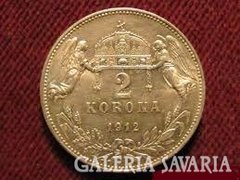 2 korona ezüst angyalos  1912 KB RRR
