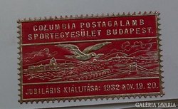 Columbia postagalamb sportegyesület levélzáró