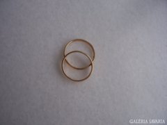 Arany karikagyűrű-pár 1917-ből, törtarany áron