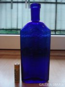 Kobaltkék üveg patikaüveg parádi ásványzíves