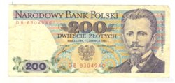 200 zloty 1986. Lengyel.