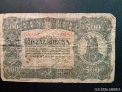 1923  500 korona