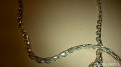 Érdekes szemkidolgozású indiai ezüst lánc