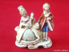 8649 Régi német barokk főúri porcelán miniatúra