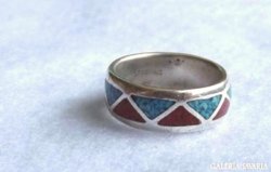 Eredeti indián,kézműves ezüst gyűrű
