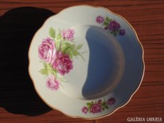Zsolnay rózsás tányér