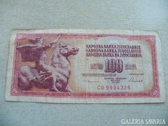 JUGOSZLÁVIA 100 DINÁR 1986 CG