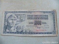 JUGOSZLÁVIA 1000 DINÁR 1981 CE