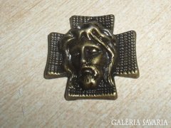 Jézus Arckép 3D-s ezüst-bronz medál 
