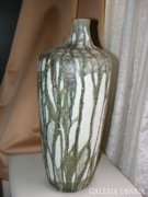 Jelzett iparművész kerámia váza, padlóváza