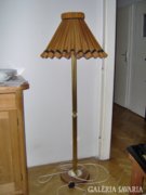 Régi állólámpa rézszínű, kézműves ernyő