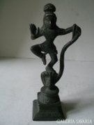 Indiai bronz szobor kígyóval
