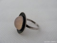 Régi skandináv ezüst gyűrű ásvány kővel