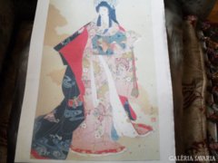 Japán selyemfestmény