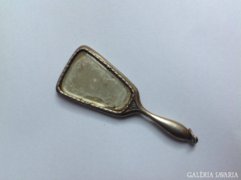 Antik lüszter zománcos ezüst tükör medál