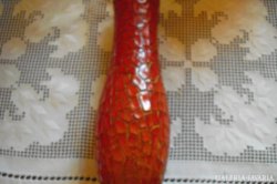 Zsolnay ökörmázas repesztett porcelán váza