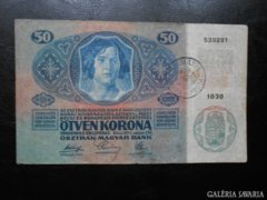 50 korona román bélyegzéssel