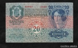 20 korona 1913 Felülbélyegzés nélkül 