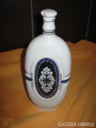 Hollóházi porcelán pálinkás palack, régi,10-es sorszámmal