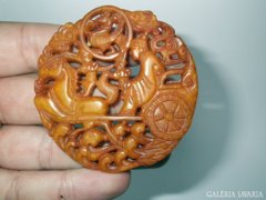 Ritka-csodás-Japán-Kínai kőfaragás-amulett
