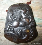 Jade medál-amulett-Szerencse-áldás"Kína-Japan! Ló