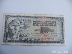 JUGOSZLÁVIA 1000 DINÁR 1981 CT
