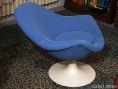 Retro fotel, forgó, kék
