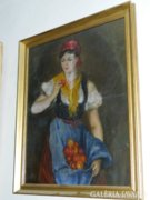 János Szöllősi - woman with an apple
