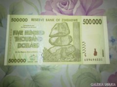 2008-as zimbabwei 500000dollár(UNC)
