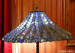 Elegáns Tiffany-féle pálmaleveles állólámpa
