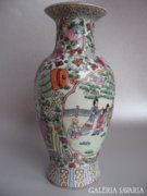 Jelenetes kínai váza (26 cm)