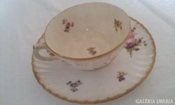1860-as Sarreguemines teás csésze alátéttel