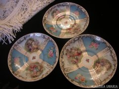 3 db jelenetes porcelán tányérka