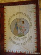 Egyházi zászló hímzett, Szent Rita