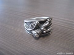 Sárkányos ezüst gyűrű