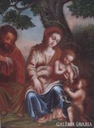 A Szent család, barokk festmény, 17.sz.