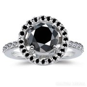 Fekete Mossanite,valódi gyémánt 925 sterling ezüst gyűrű