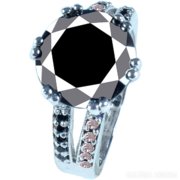 Fekete Mossanite,valódi gyémánt 925 sterling ezüst gyűrű