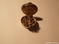 Antik kézműves ezüst koktélgyűrű