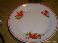 Zsolnay mikulás virágos tányér lapos