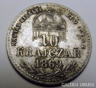 1869 Ezüst 10 Krajcár KB