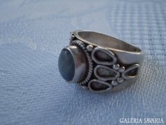 Antik ezüst gyűrű opál - holdkővel