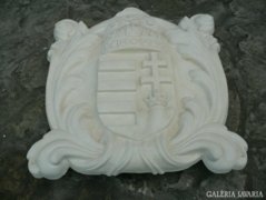 Crowned coat of arms made of artificial stone