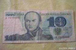 10 Zlotych Bem apó lengyel pénzen